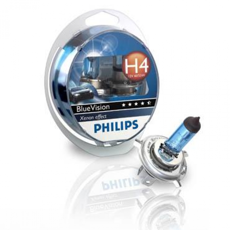 Галогеновая лампа Philips H1 Blue Vision (H1 2 шт+W5W 2 шт)