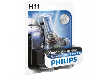 Галогеновая лампа Philips  H11 (12v/55w)  Blue Vision Ultra блистер 1шт