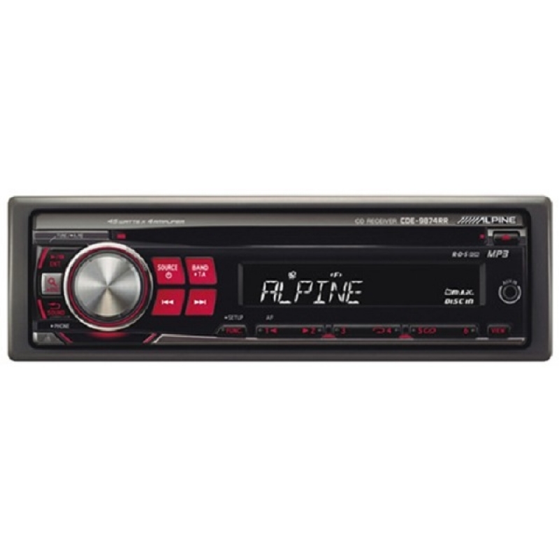 Автомагнитола ALPINE CDA-9874RR, 1DIN, CD/MP3-проигрыватель, 4X50Вт, AUX-вход, (распродажа)