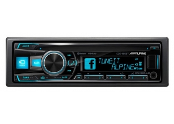 Автомагнитола ALPINE CDE-185BT, 1DIN, CD/MP3-проигрыватель, 4X50Вт, USB, AUX-вход, Bluetooth