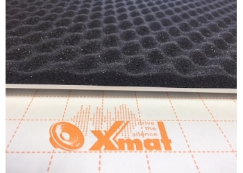 X Mat Flex А15K (0,75м*1,0м*15мм) - шумопоглощающий материал, самоклеящийся акустический поролон. Рельеф волна Wave 3D  пирамидка